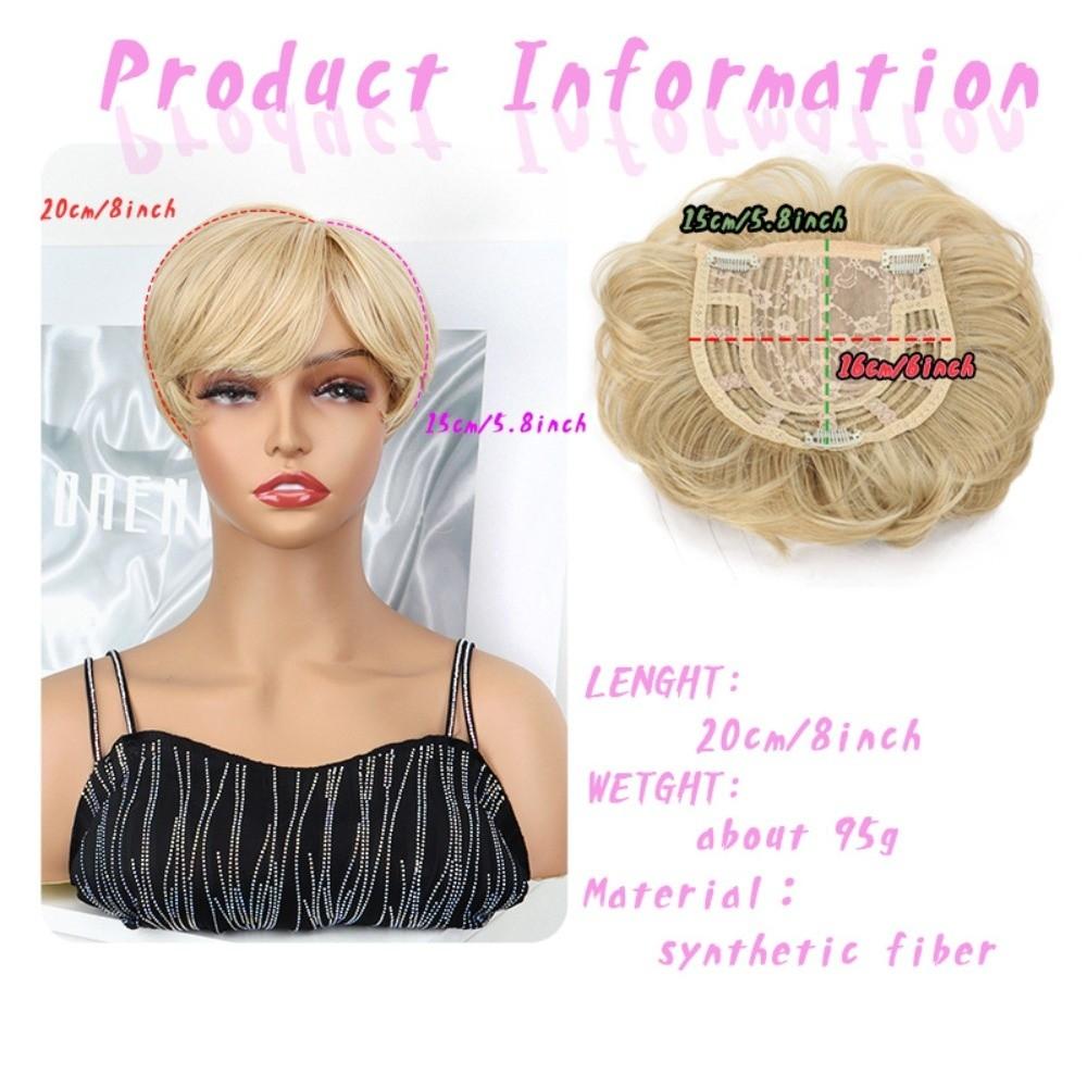 Hair Extension Everyday Short Hair Topper Clip In Fringe Hair Pieces  Gray Root Coverage