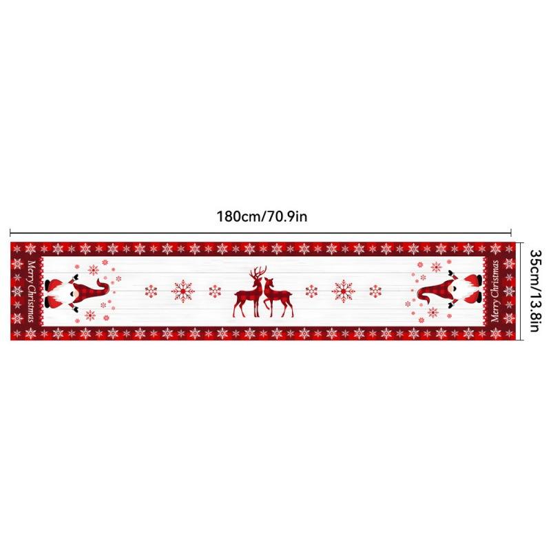 Decorațiune nouă față de masă de Crăciun pentru petreceri tematice de sărbători, restaurante, adunări de familie, fețe de masă, masă de Crăciun fla