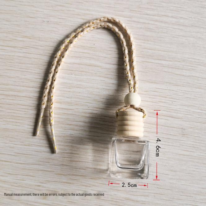 Rectangular Car Pendant Air Freshener Refillable Essential Oil Bottle