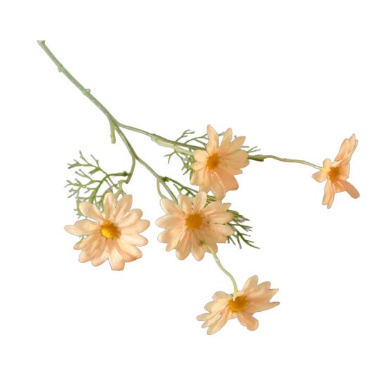 Artificial Flowers 5-Head Artificial Dutch Chrysanthemum & Daisy Bouquet 52cm Silk Faux Flowers for Wedding Holiday Home Decor Photography Props