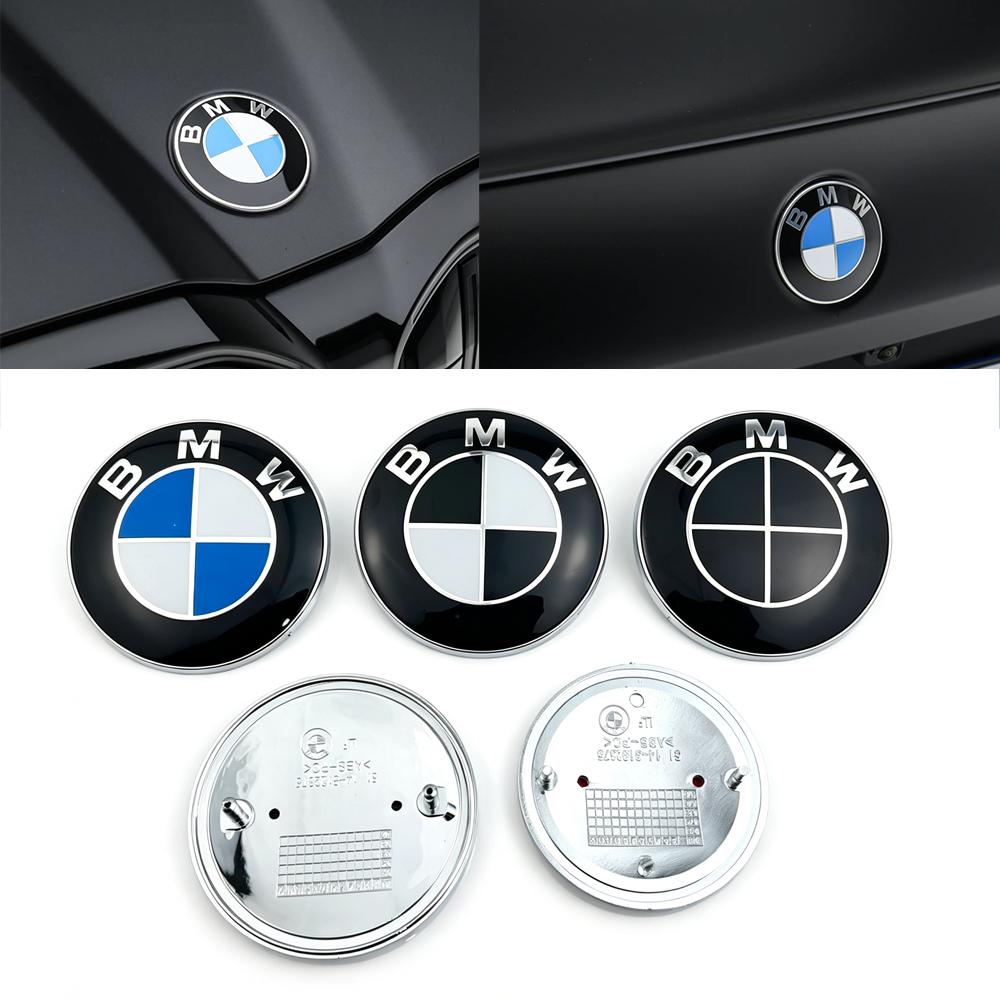 2pcs 74mm 82mm Chrome Base front rear boot badges hood trunk Emblem logo for bmw E46 E39 E38 E90 E60 F30 Z3 Z4 X5 X6 Accessories VGB96