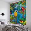 Fantasy Landscape 3D Printing Tapestry Plant Flower and Bird Art Wall Hanging Bohemian Psychedelic Kawaii Home Room Decoration