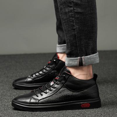 Fashion Classic Mens Sneakers All-match Men Winter Plush Snow Boots Fashion Men Casual Shoes Genuine Leather Classic Men's Ankle Boots