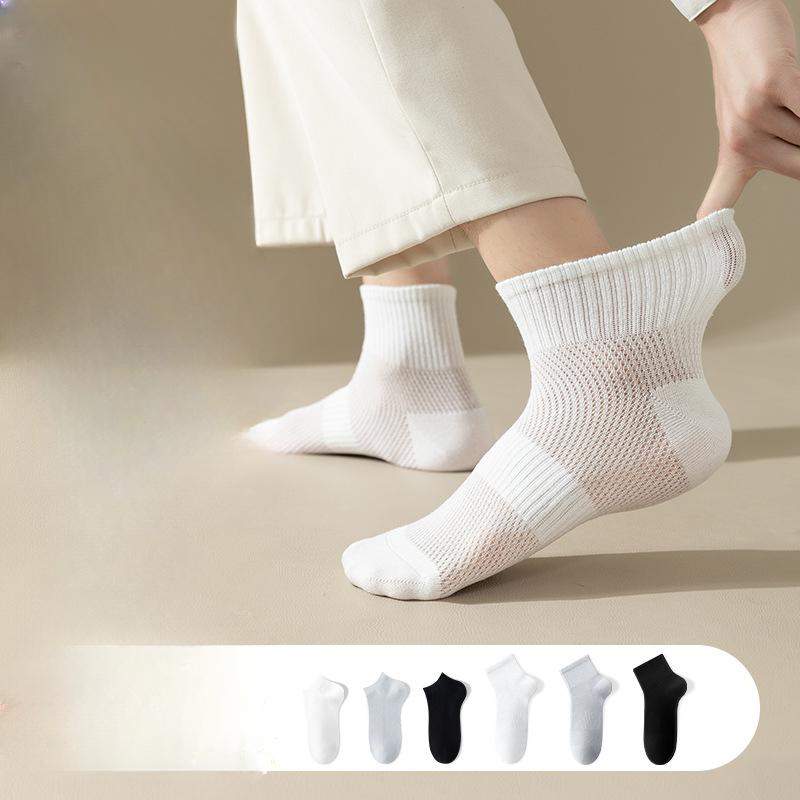 Men's Summer Thin Commercial Cotton Sweat Absorbing Deodorizing Breathable Socks