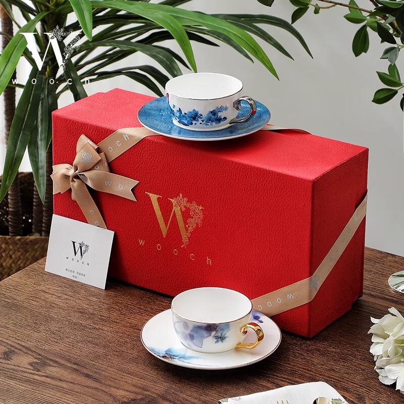 WOOCH Elegant Ceramic Cup & Saucer Gift Set