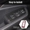 4PCS Window Lift Switch Panel Frame Cover Trim for Honda Pilot 2016-2022/ Passport 2019-2023, ABS Material Car Door Window Glasses Lifter Button