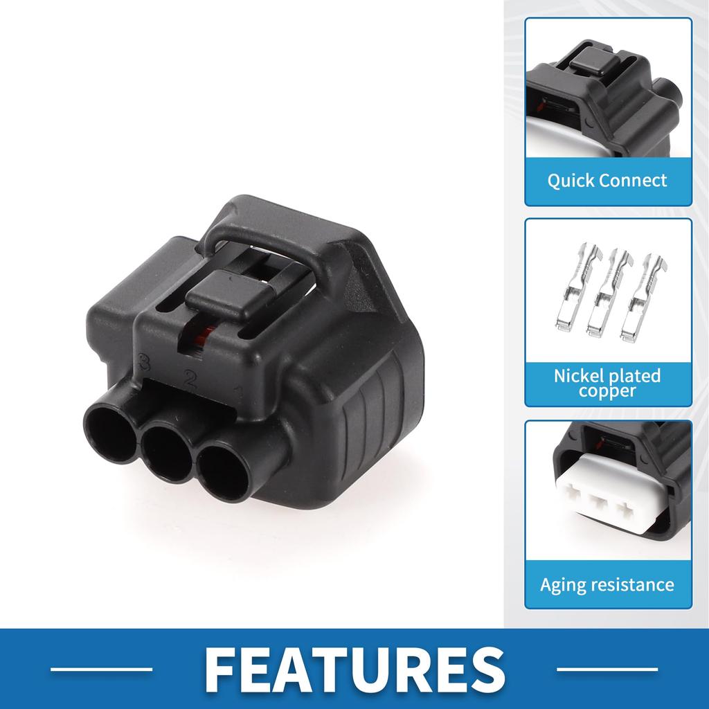 A ABSOPRO 3 Pin Wiper Spray Washer Connector Plug Number: