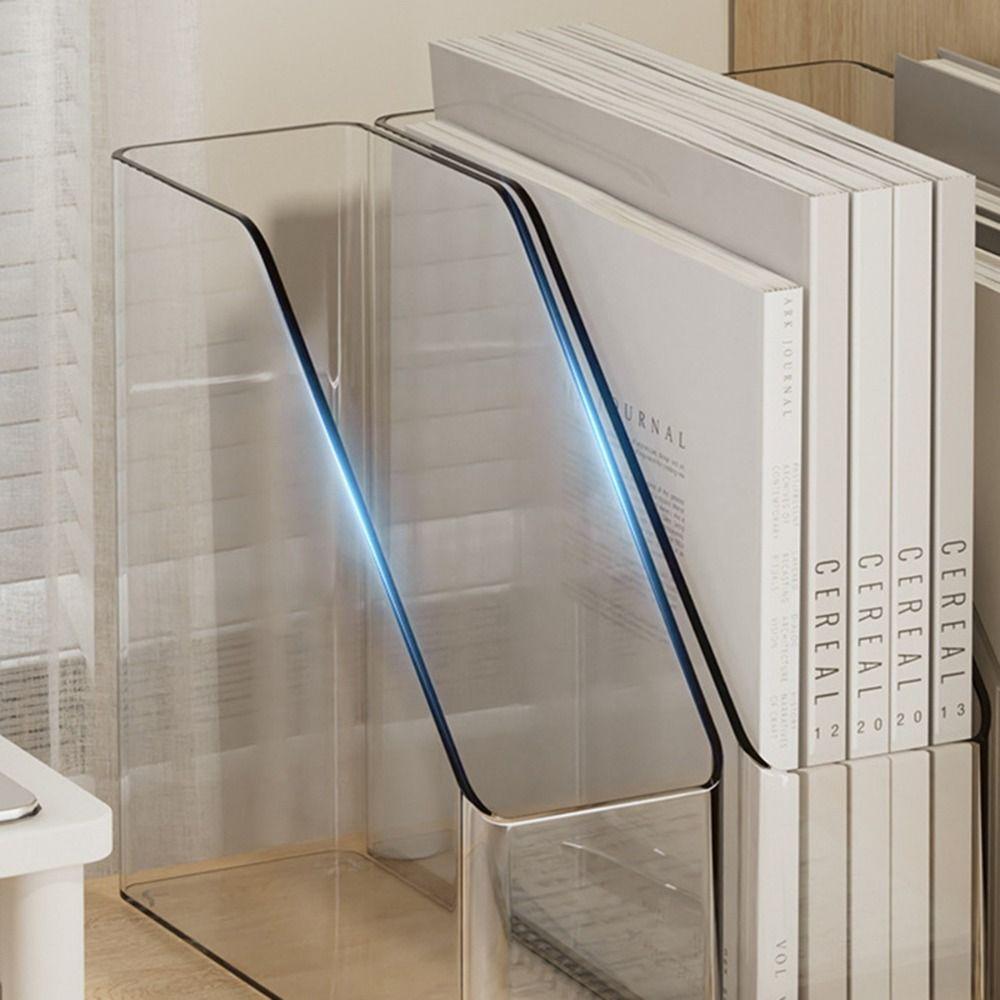 Transparente Schreibtischmappe Acryl-Bücherregal Neue Aufbewahrungsbox Heim-Büro