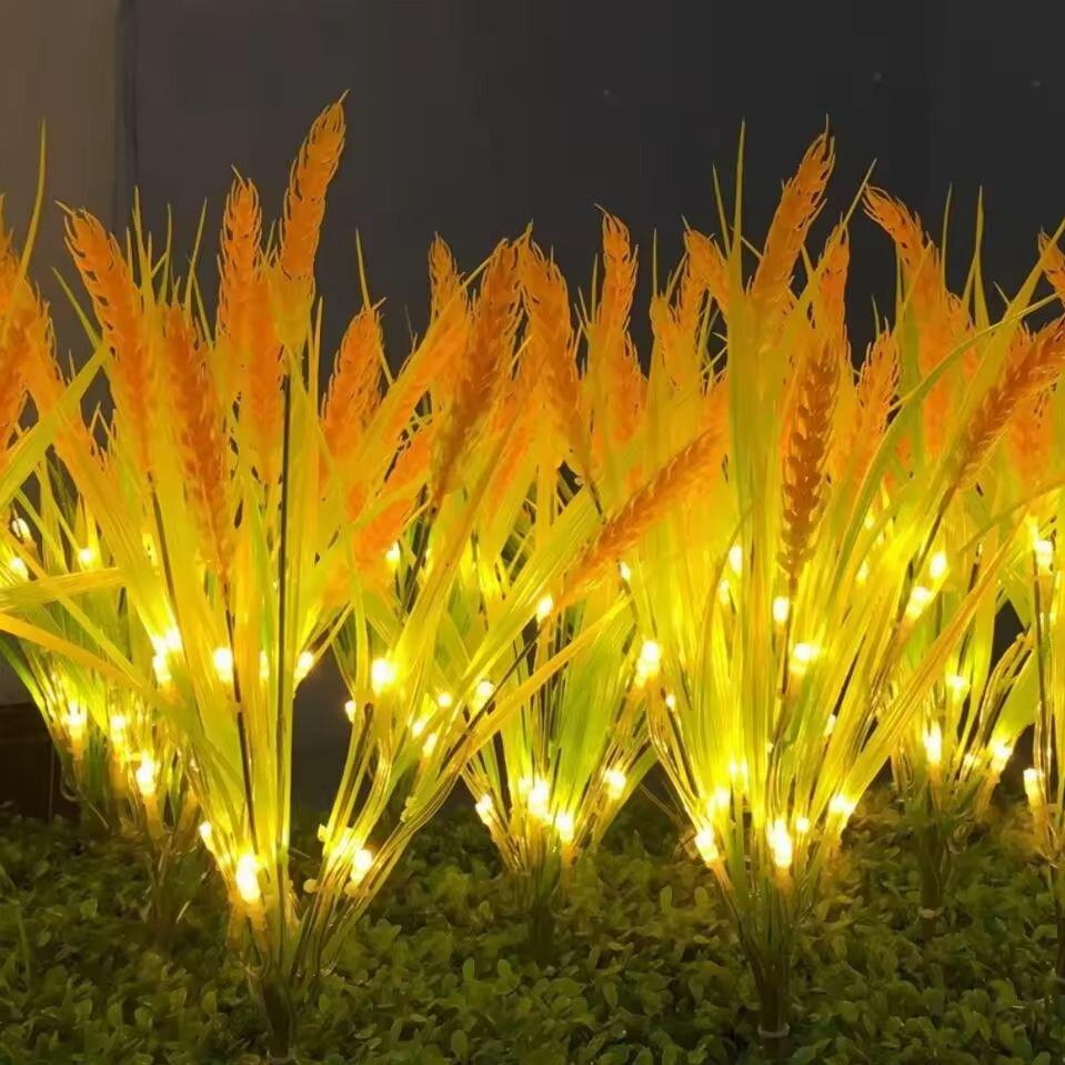 

1 шт. Светодиодные солнечные садовые фонари в виде колосьев пшеницы, уличный газонный светильник, декоративное ландшафтное освещение для сада, газона, двора, террасы, балкона, дорожки 1PC теплый белый