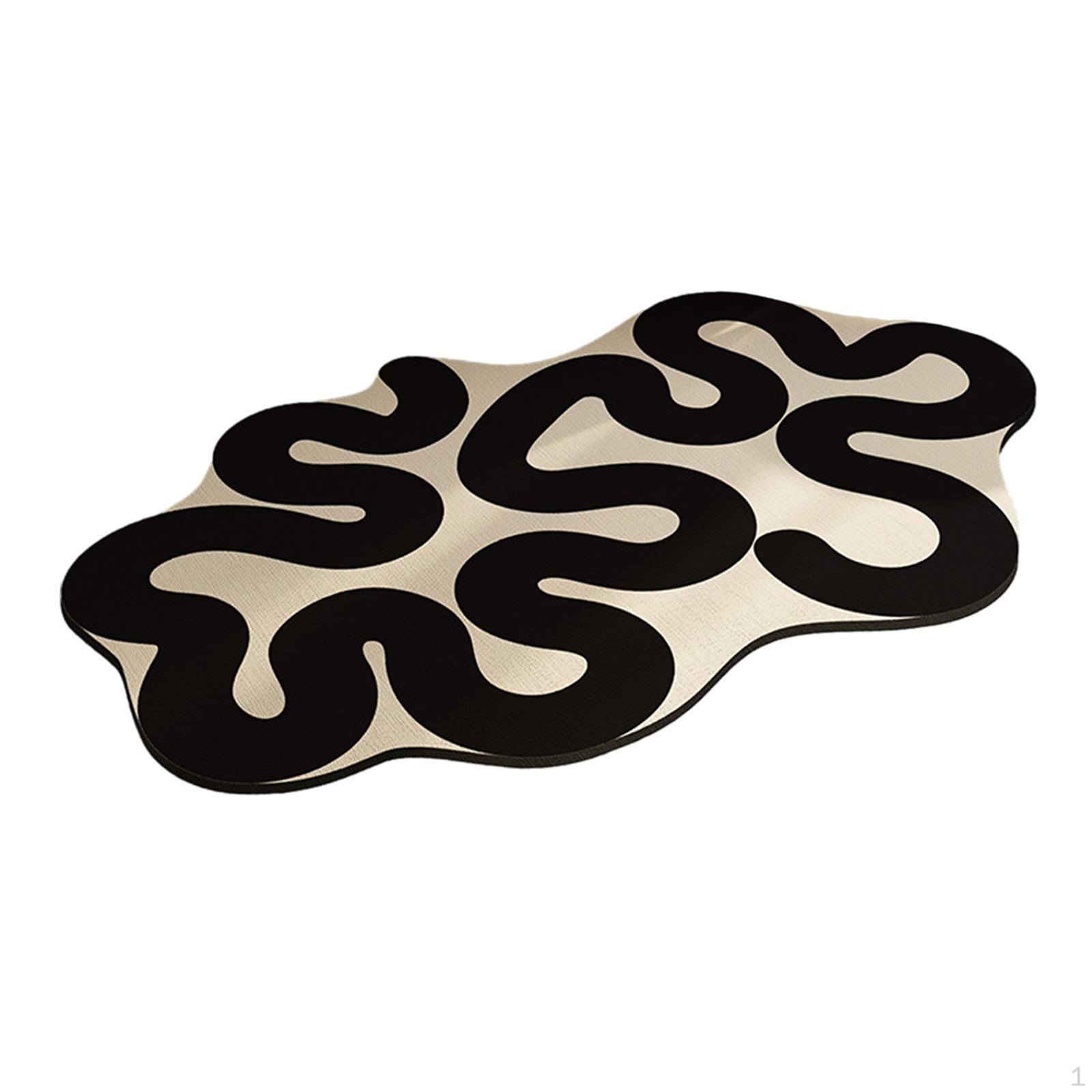 

Крытый коврик для ванной, коврик для передней двери, черно-белый полосатый напольный ковер для прихожей, кухни