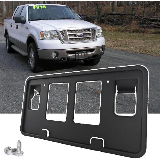 Front License Plate Frame for Ford F150 Lincoln Mark LT 2006 2007 2008 Front Bumper License Plate Holder Mounting Bracket Cover Replace #
