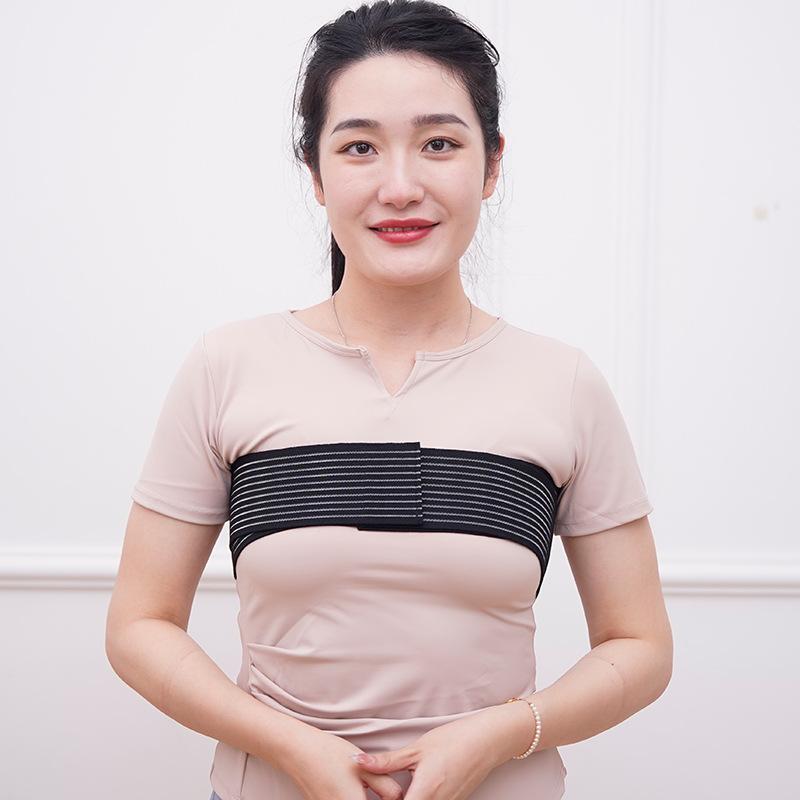 Послеоперационный стабилизатор и компрессионный бандаж для грудных имплантатов, поддерживающий бандаж для груди, нагрудный пояс, регулируемые бретели для спортивного бюстгальтера. чёрный