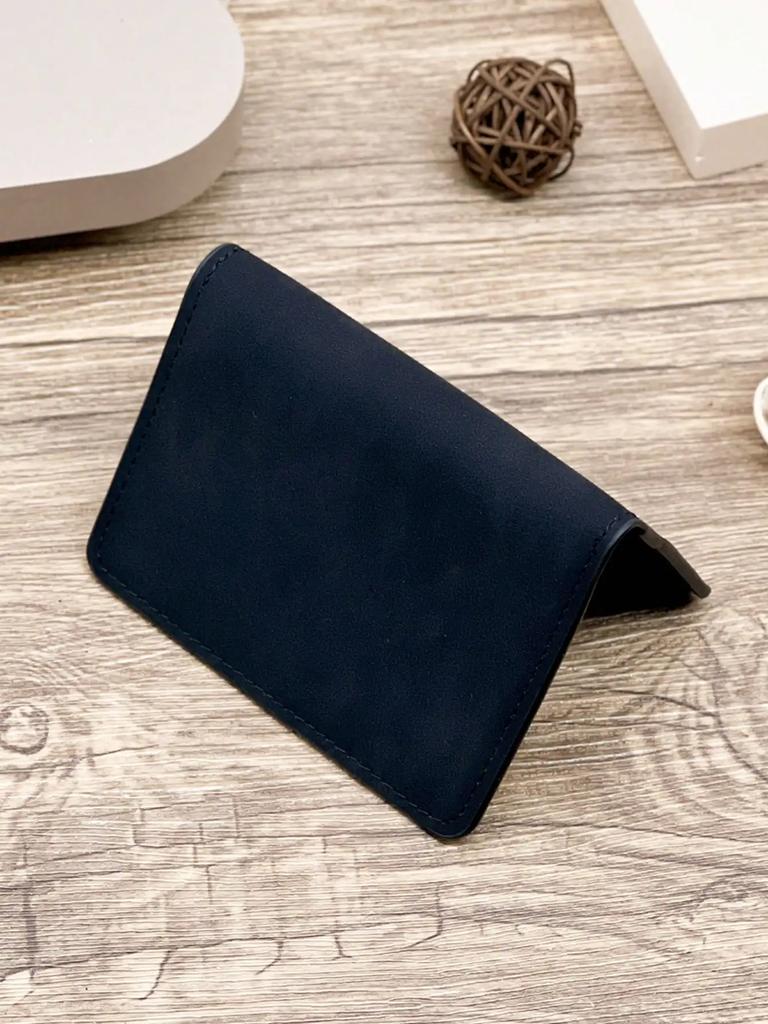 Men's Slim Black Card Holder Wallet - Stylish and Minimalist Business Card Case for College Students -  Credit Card Holder