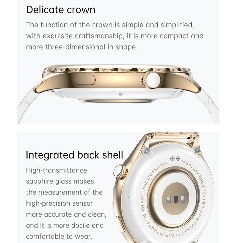Bluetooth Call Women Smart Watch 1.32" 360*360 Hd Color Full Touch Screen Heart Rate Blood Oxygen Ladies Fashion Smartwatch