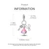Charms Copperpink Scissors Tape Measure Skirt Pendants Fit Charms Plataoriginal Bracelet Beads Women Jewellery Making