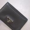 PRADA Prada Pass Case Pass Case Prada Card Case Black Shipping Included
