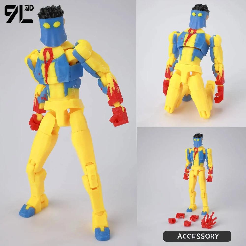 9L3D Printed NEWInvincibles Tech Jacker Titan13 Lucky13 Action Figure Dummy13 Motorcycle Multi-Jointed Collectible Model Toy T13