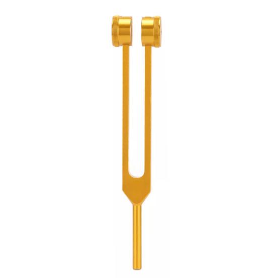 128 Hz ladička kovový zvukový vibrační nástroj pro relaxaci a vnímání těla snadno použitelná ladička s paličkou a úložným sáčkem