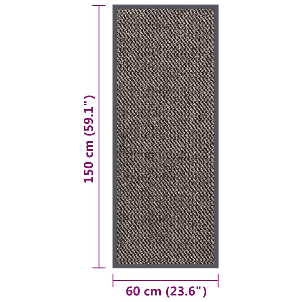 Tufted Doormat 60 x 150 cm Dark Brown