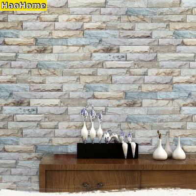 HaoHome Bright Brick Self Adhesive Wallpaper Peel and Stick Contact Paper Decor Vinyl Wallcoverings For Living Room