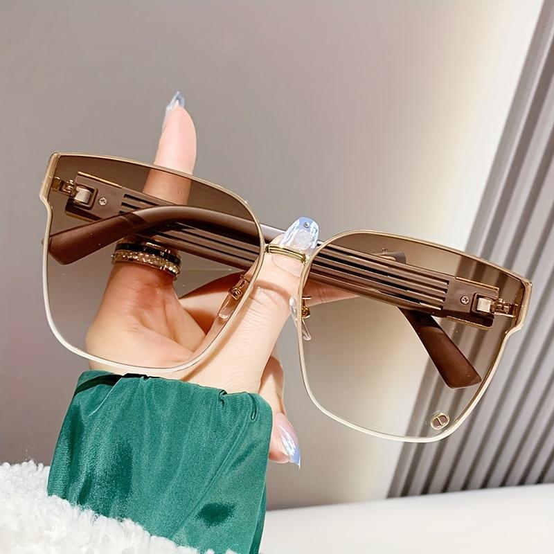 1Pcs New Frameless Large Frame Sunglasses For Women New Style Glasses Fashionable Outdoor Ultraviolet Sunglasses