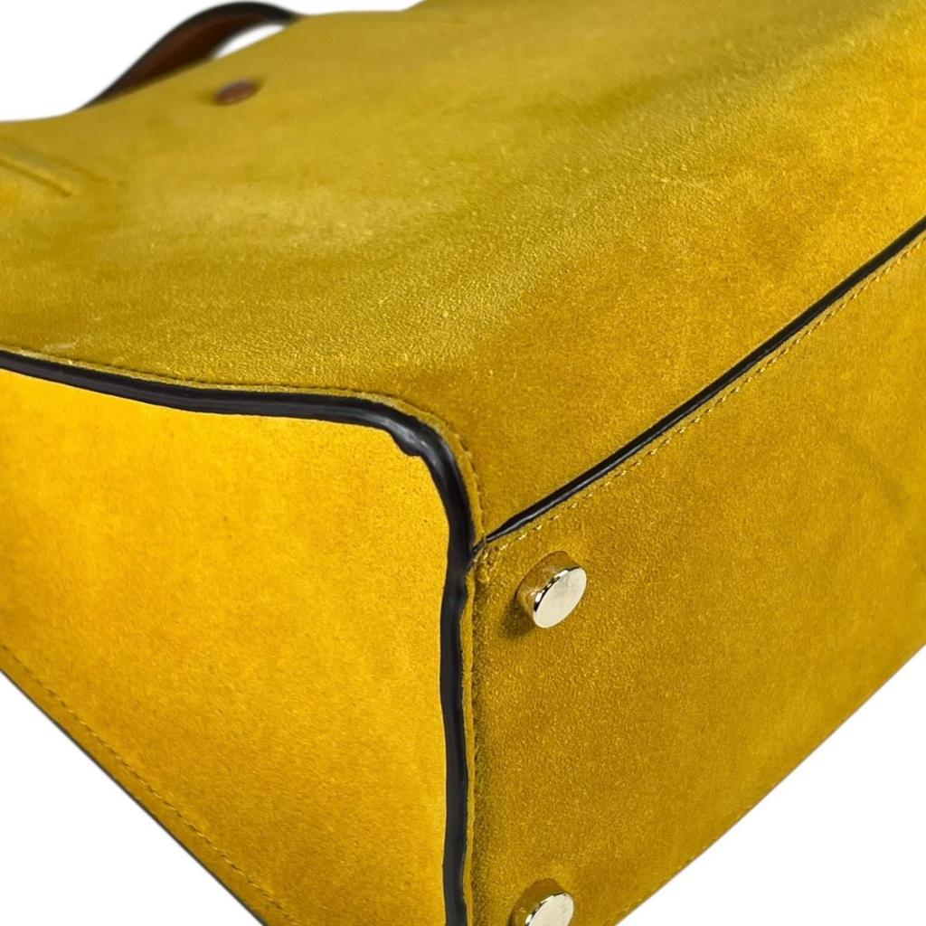 Kate Spade Sam Suede Shoulder Bag Handbag Suede yellow Women Used