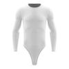Body cu Mânecă Lungă pentru Bărbați, Piesă Unică, Leotard, Design cu Gât Rotund, Nasturi Presați, Imbrăcăminte Casual la Modă