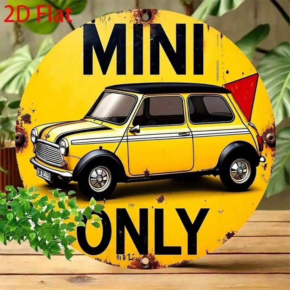 Vintage Metal Wall Art Retro Car Garage Decor