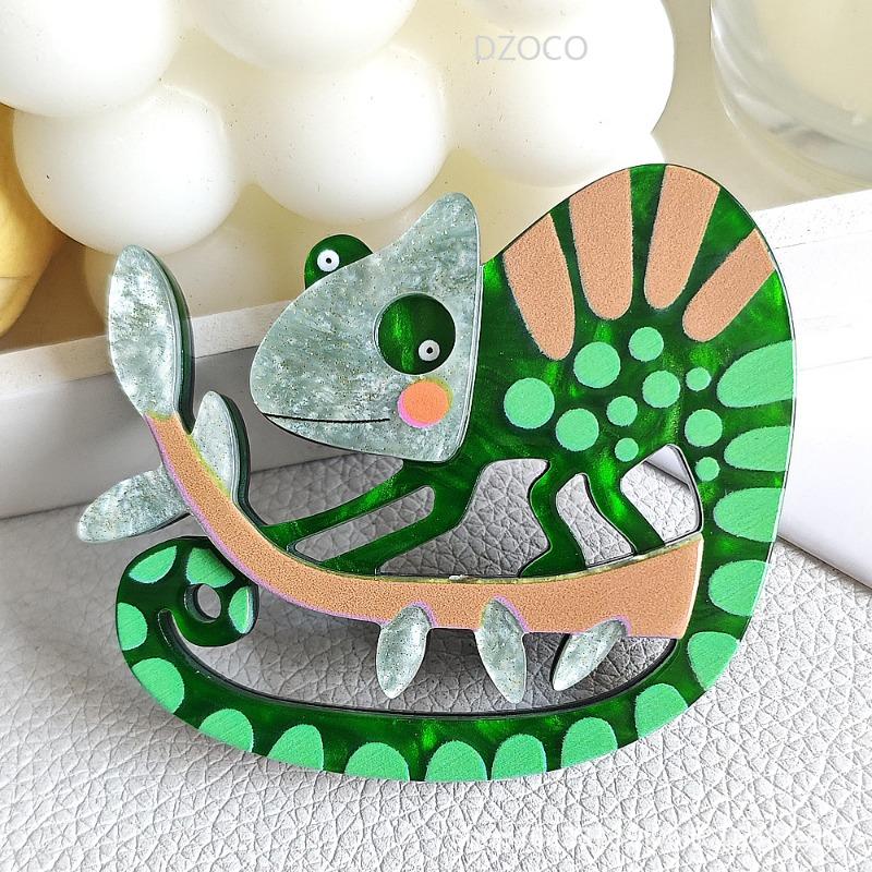 Japanese, korean, european and american acrylic brooch chameleon brooch fashion new trendy character pin