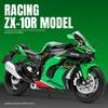 1/12 Kawasaki ZX-10R Motocykl Autíčka Model Slitina tlakové lití se zvukem a světlem Odpružení zadního kola Modely vozidel Sbírejte dárky