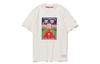 T Shirts Men's Ivory Crew Neck Moderate Straight Fit AHSQ633-1