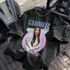 Cardi B Am I The Drama Men's T Shirts Washed  Funny Tees Short Sleeve Crew Neck T-Shirt 100% Cotton Plus Size Clothing