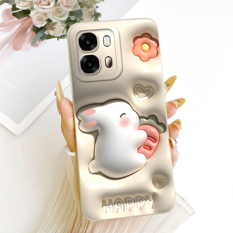 For Oppo A6S 4G 5G CPH2815 CPH2789 Oppo A6 Pro 5G India Phone Case Floral Moon Nigth Bow Pattern Funda Soft Matte Silicone Cover