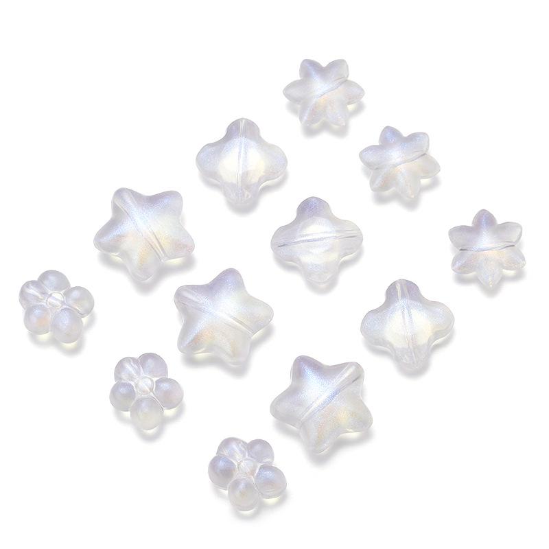 Laserbeschichtete Acryl-Herz- und Blumenperlen für DIY-Armbänder