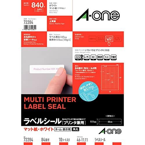 A-One Label Sticker 84 stran 10 listů 72284
