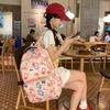 Fashion Korean version lightweight backpack girls cute print going out leisure backpack large capacity primary and secondary school student schoolbag