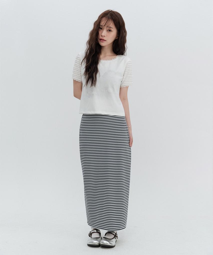 High School Disco Fog Stripe Skirt