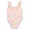 Carrement Beau Girls Shell Scoop Neck One Piece Swimsuit