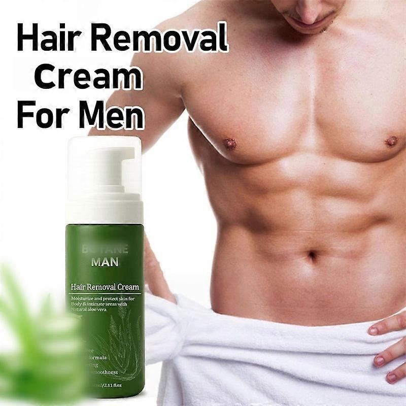 1-3X Botane Man Aloe Verás Depiláló Krém Gyors Szőrtelenítéshez Arcra, Testre, Érzékeny Bőrre
