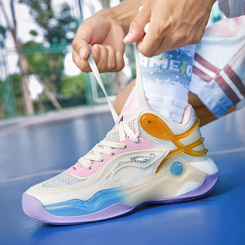 

Really explosive luminous basketball shoes, men s shoes, rubber sole sneakers, large size shoes 45