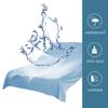 Waterproof Fitted Sheet Bedding Cover Bed Cloth Solid Color Mattress ,Soft Breathable Noiseless Bed Cover Deep Pocket Large Size
