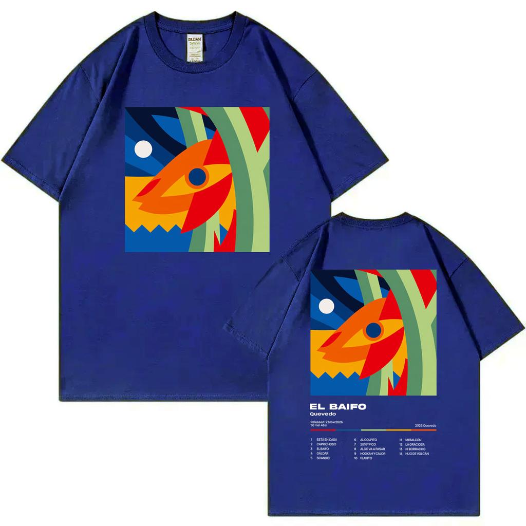 Rapper Quevedo 2026 New Album El Baifo Cover Graphic T Shirts Fashion Y2k Short Sleeve Tshirt Unisex Unisex Casual Loose Tshirts