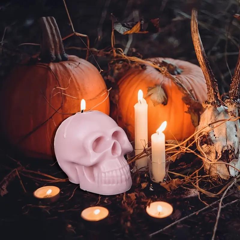 1-10KS Halloweenská silikonová forma lebka DIY ručně vyráběné mýdlo svíčka pryskyřičná forma kreativní hororová dekorace pro party laskavost řemeslné potřeby
