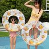And Adult Childrens Swimming Circle Thickened Sequin Cartoon Fruit Pattern Duck