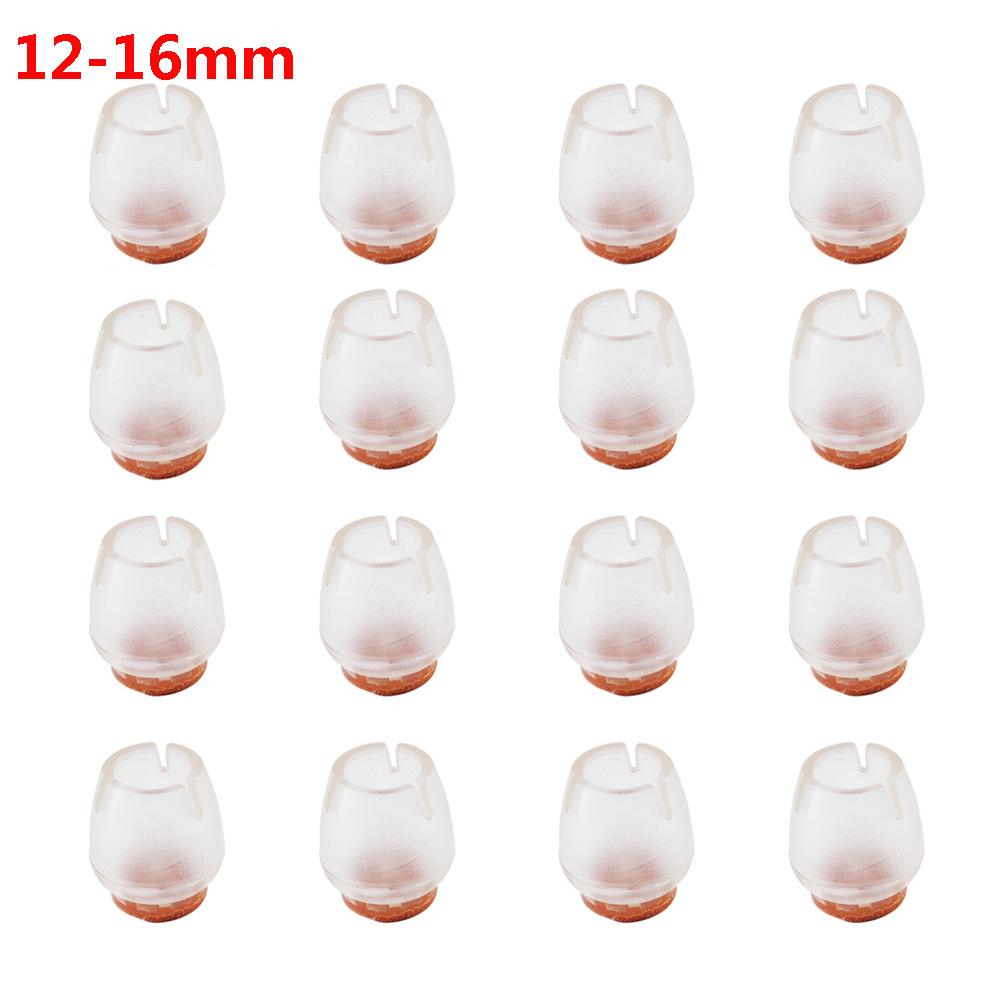 

16pcs Cups Floor Protectors Socks Silicone Pads Non-Slip Covers Chair Leg Caps Furniture Feet 12-16mm