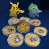 Anime And Cartoon Character Commemorative Coins Golden Character Cards Circular Metal Coins Toy Gifts Small Decorations
