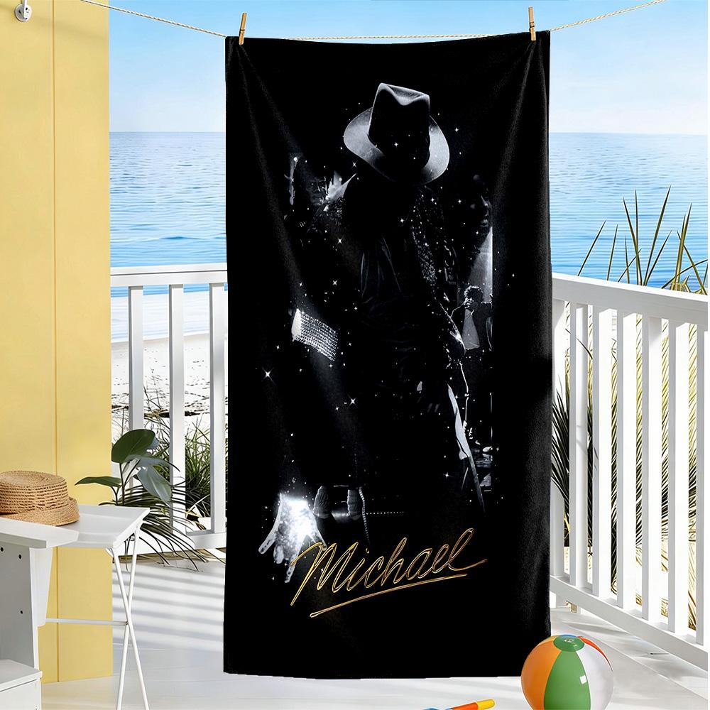 Michael Jackson Strandtuch Superweiche Mikrofaser Schnelltrocknendes Gewebe Bequem Leicht Geeignet für Schwimmen, Fitnessstudio, Camping, Yoga Urlaub