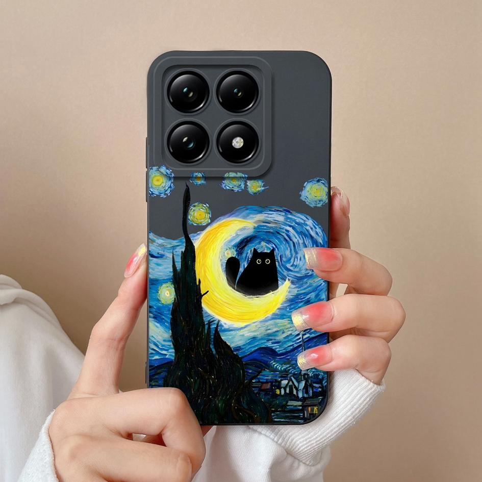 Weiche neue Hüllen für Xiaomi 14T 15 Pro Capa Hübsche Wolkenblumen Stilvoller Schutz aus flüssigem Silikon Langlebiger Anti-Tropfen für Xiaomi Shell Back Covers