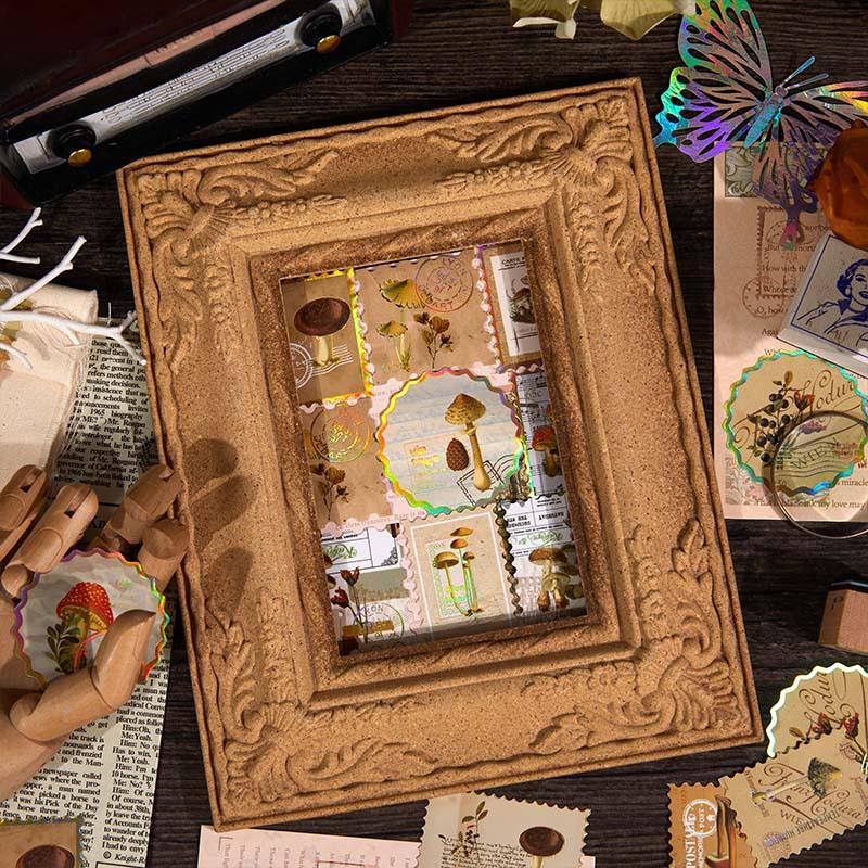 40 Pcs Vintage Stamp Style Stickers Pack Decorative Labels Scrapbooking Collage Material Junk Journal Supplies