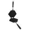 Bubble Waffle Pan Anti Stick Double Sided Stovetop Bubble Waffle Maker with Anti Scald Handles for Home Commercial Use